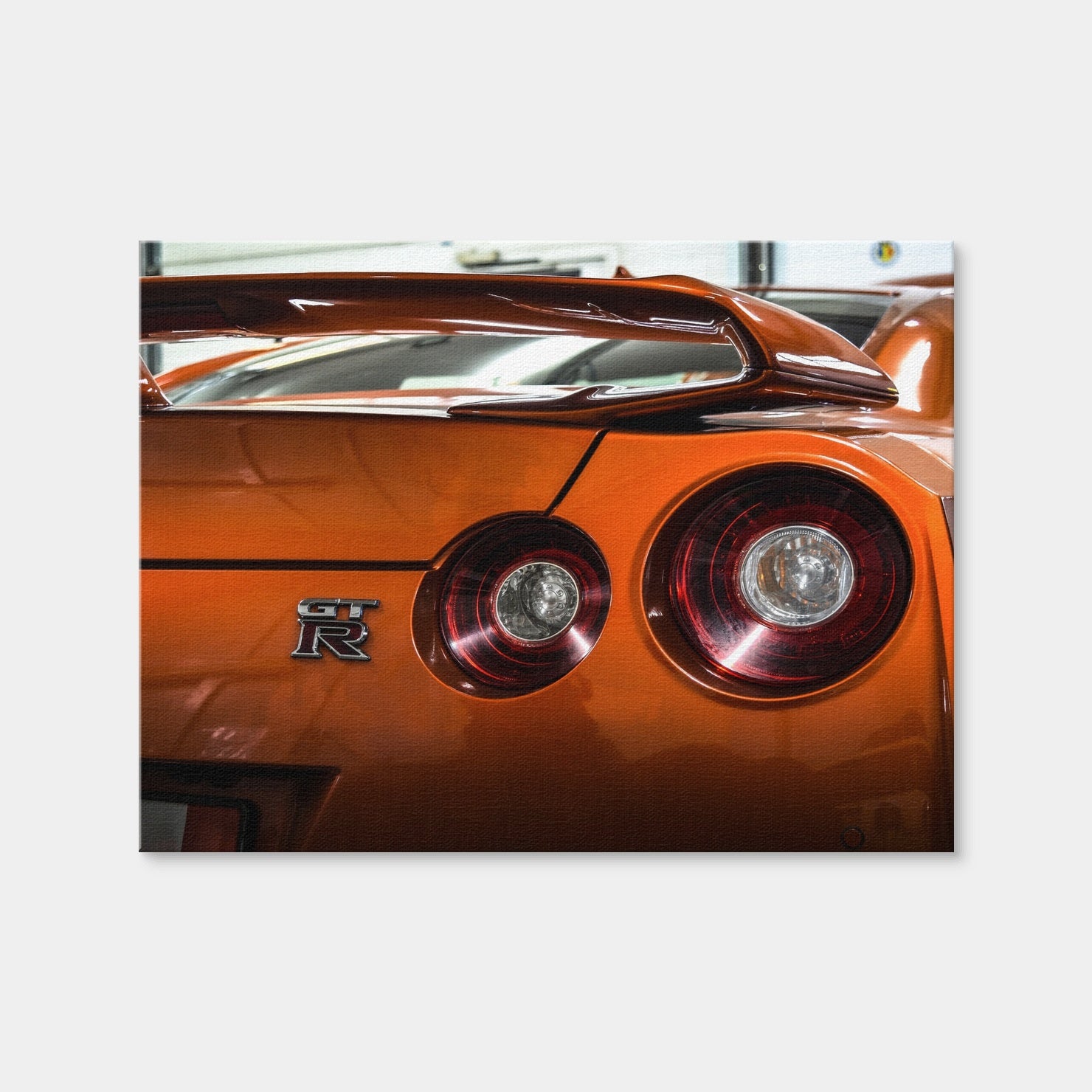 AUTO-MOCKUP WHITE | Orange Nissan GTR 3 | 1 Piece | Gallery Wrap | group=4x3