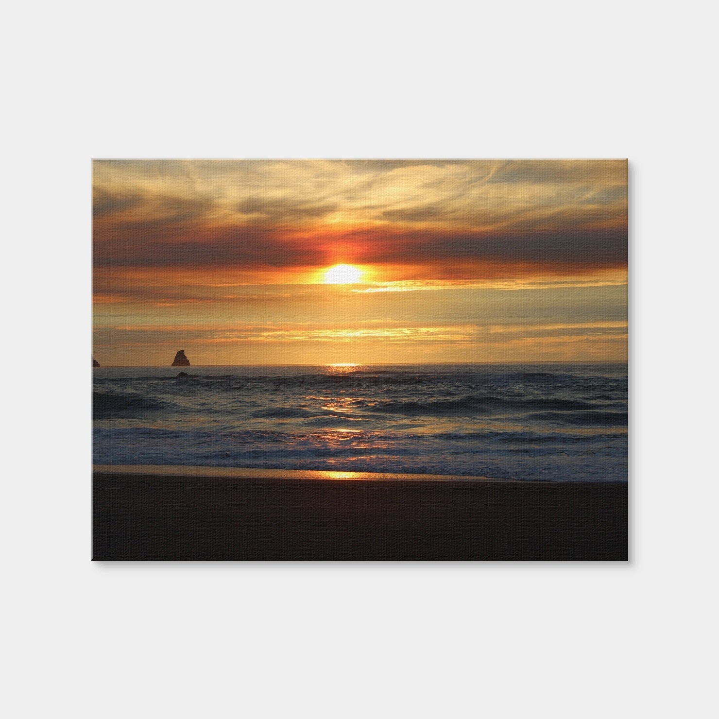 AUTO-MOCKUP WHITE | Oregon Coast Sunset | 1 Piece | Gallery Wrap | group=4x3