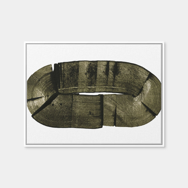 Oval Lumber Wall Art — Framed Canvas Format preview