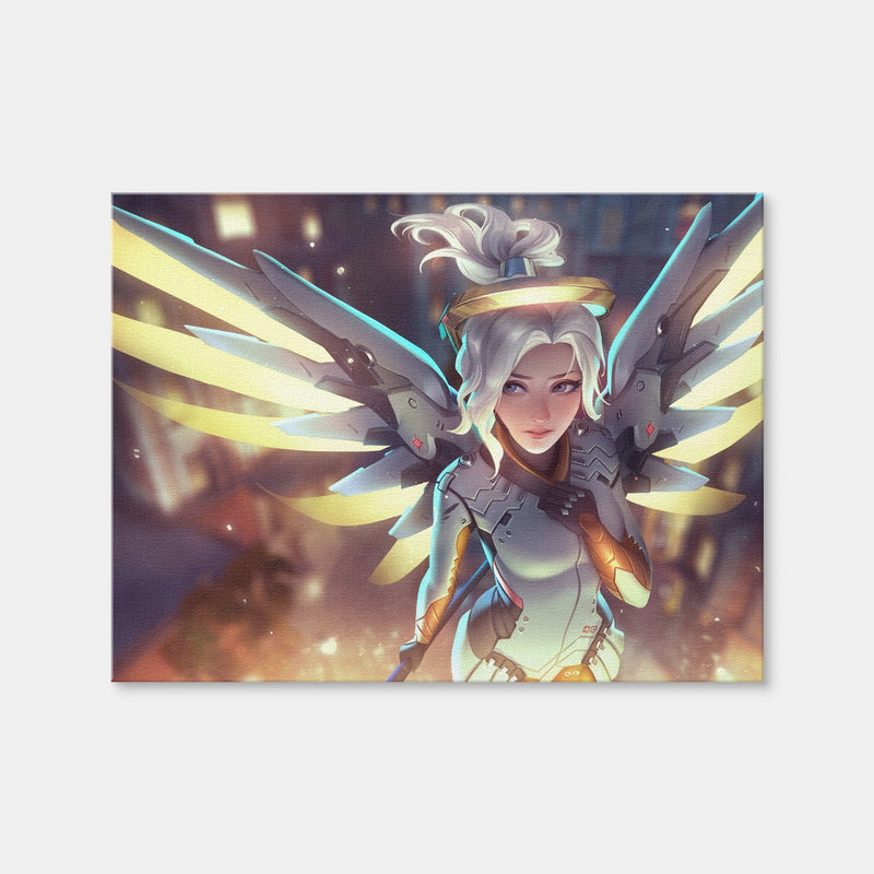 AUTO-MOCKUP WHITE | Overwatch Mercy | 1 Piece | Gallery Wrap | group=4x3