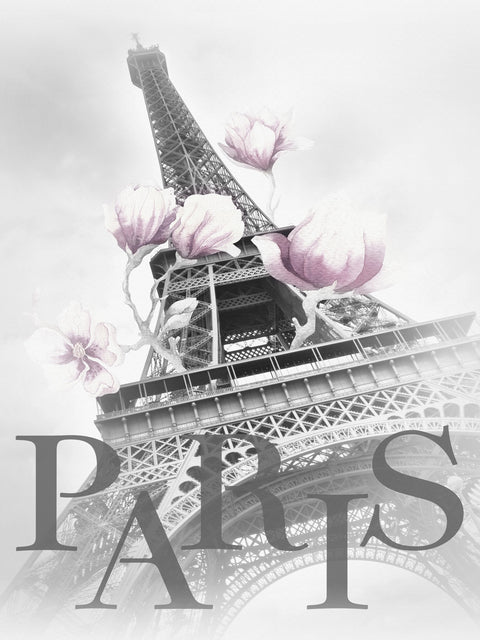 PARIS Magnolia Eiffel Tower Wall Art