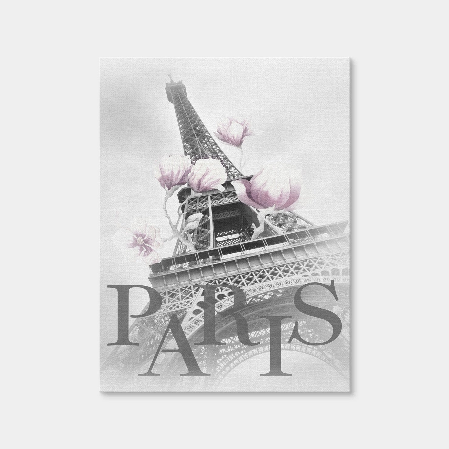 AUTO-MOCKUP WHITE | PARIS Magnolia Eiffel Tower | 1 Piece | Gallery Wrap Canvas | group=3x4