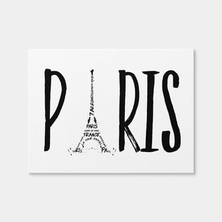 AUTO-MOCKUP WHITE | PARIS Typography | 1 Piece | Gallery Wrap Canvas | group=4x3