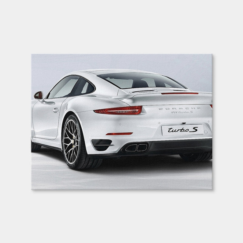 AUTO-MOCKUP WHITE | Porsche 911 Turbo S | 1 Piece | Gallery Wrap Canvas | group=4x3