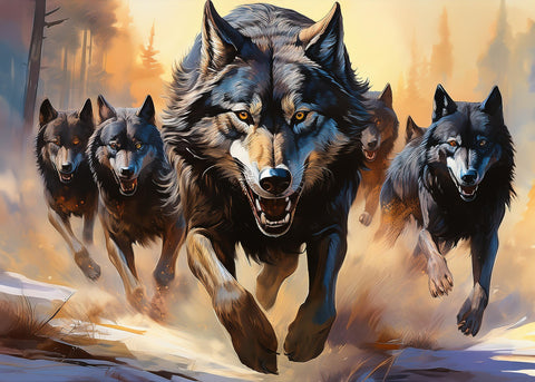 Pack of Wolves Wall Art