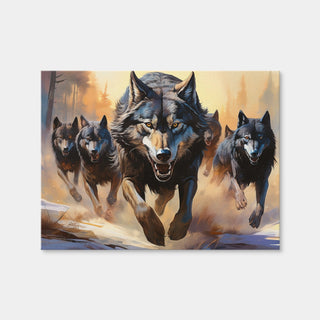AUTO-MOCKUP WHITE | Pack of Wolves | 1 Piece | Gallery Wrap Canvas | group=4x3