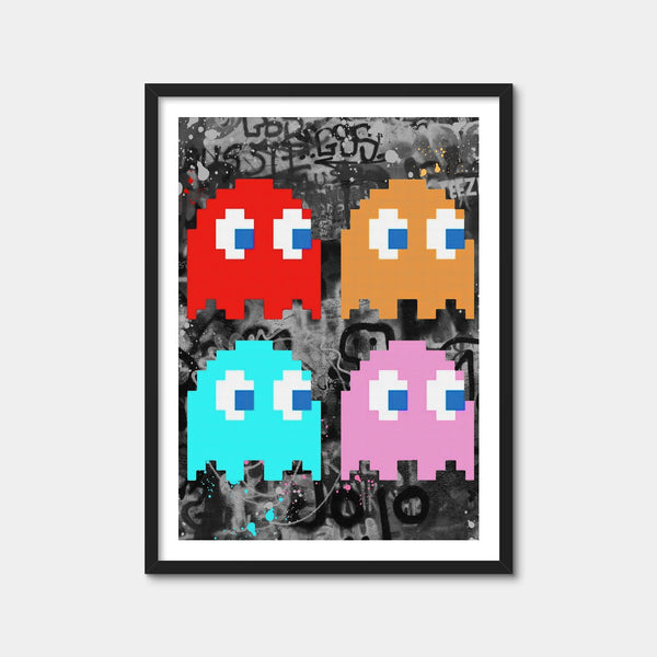 Pacman Ghosts Wall Art — Framed Print Format preview