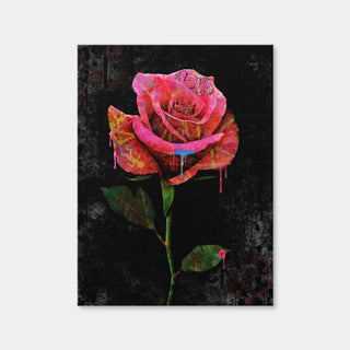 AUTO-MOCKUP WHITE | Paint Drip Rose | 1 Piece | Gallery Wrap Canvas | group=3x4