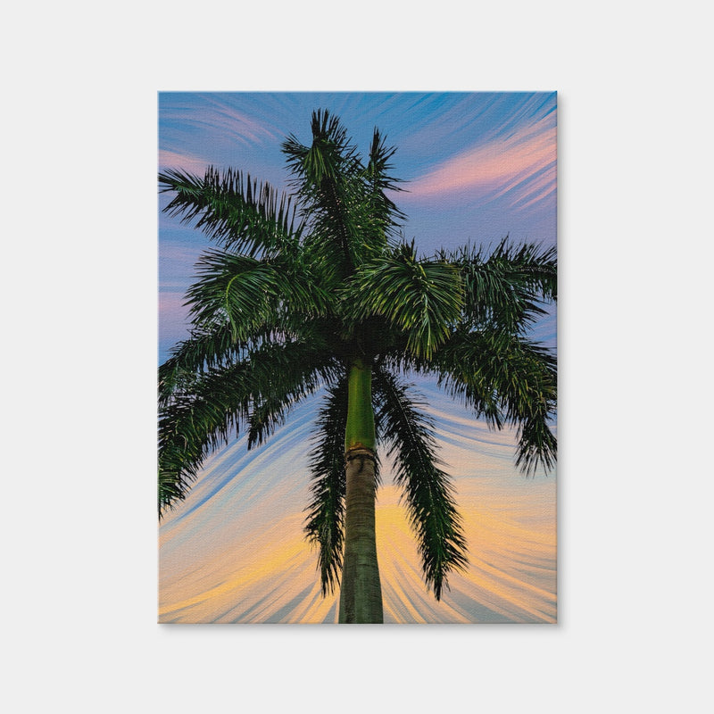 AUTO-MOCKUP WHITE | Painted Palm Tree | 1 Piece | Gallery Wrap Canvas | group=3x4