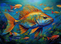 Painting art of fish Wall Art