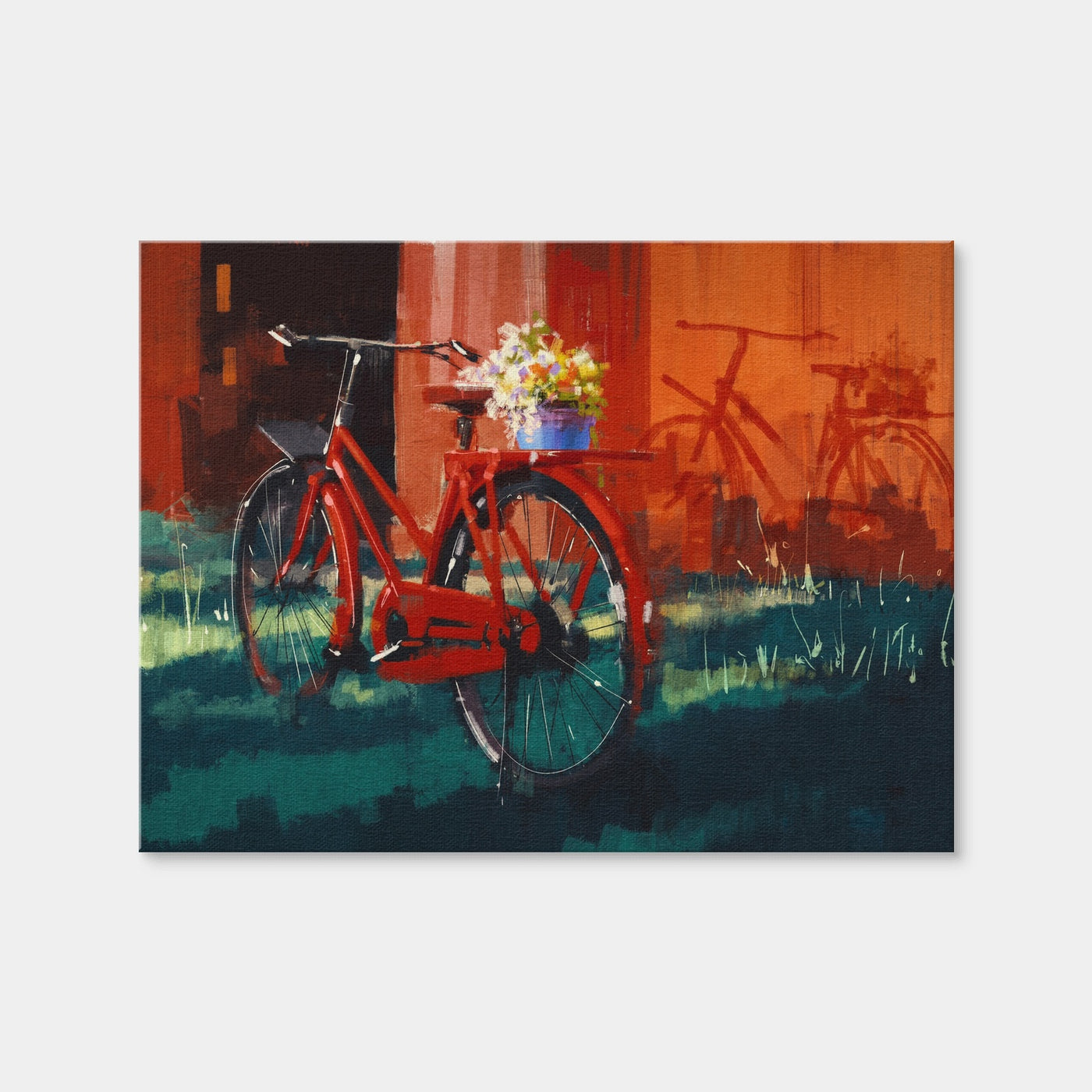 AUTO-MOCKUP WHITE | Painting of Vintage Bicycle | 1 Piece | Gallery Wrap | group=4x3