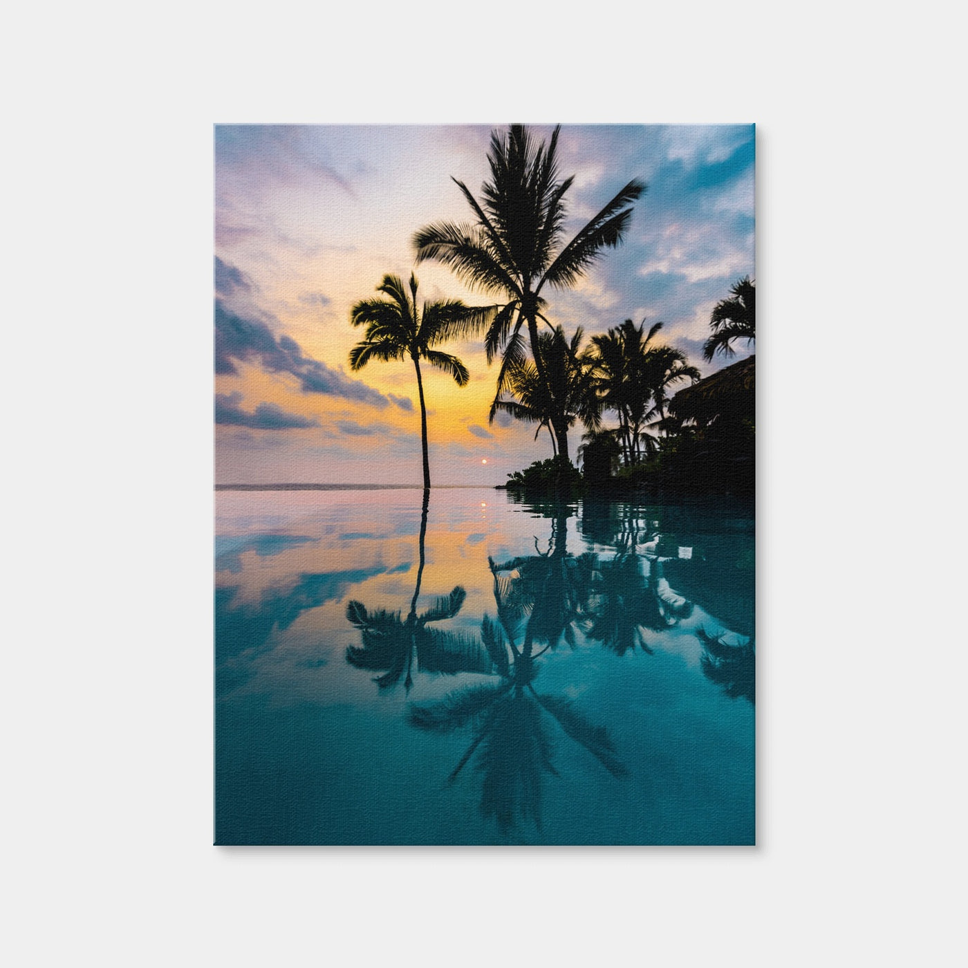 AUTO-MOCKUP WHITE | Palm Tree Reflection | 1 Piece | Gallery Wrap Canvas | group=3x4