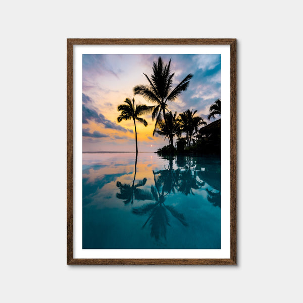 Palm Tree Reflection Wall Art — Framed Print Format preview