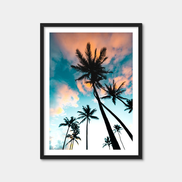 Palm Tree Sunrise Wall Art — Framed Print Format preview