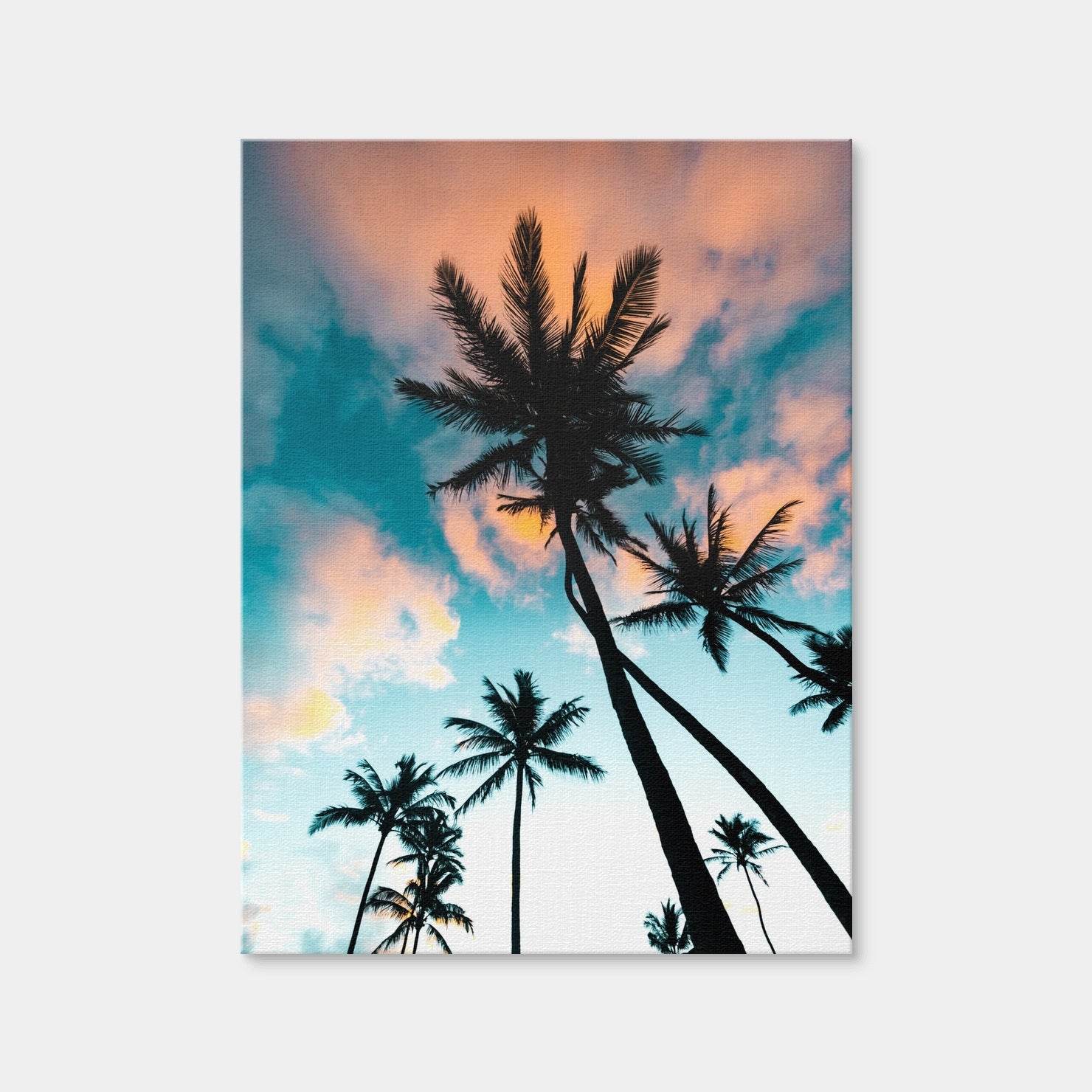 AUTO-MOCKUP WHITE | Palm Tree Sunrise | 1 Piece | Gallery Wrap Canvas | group=3x4