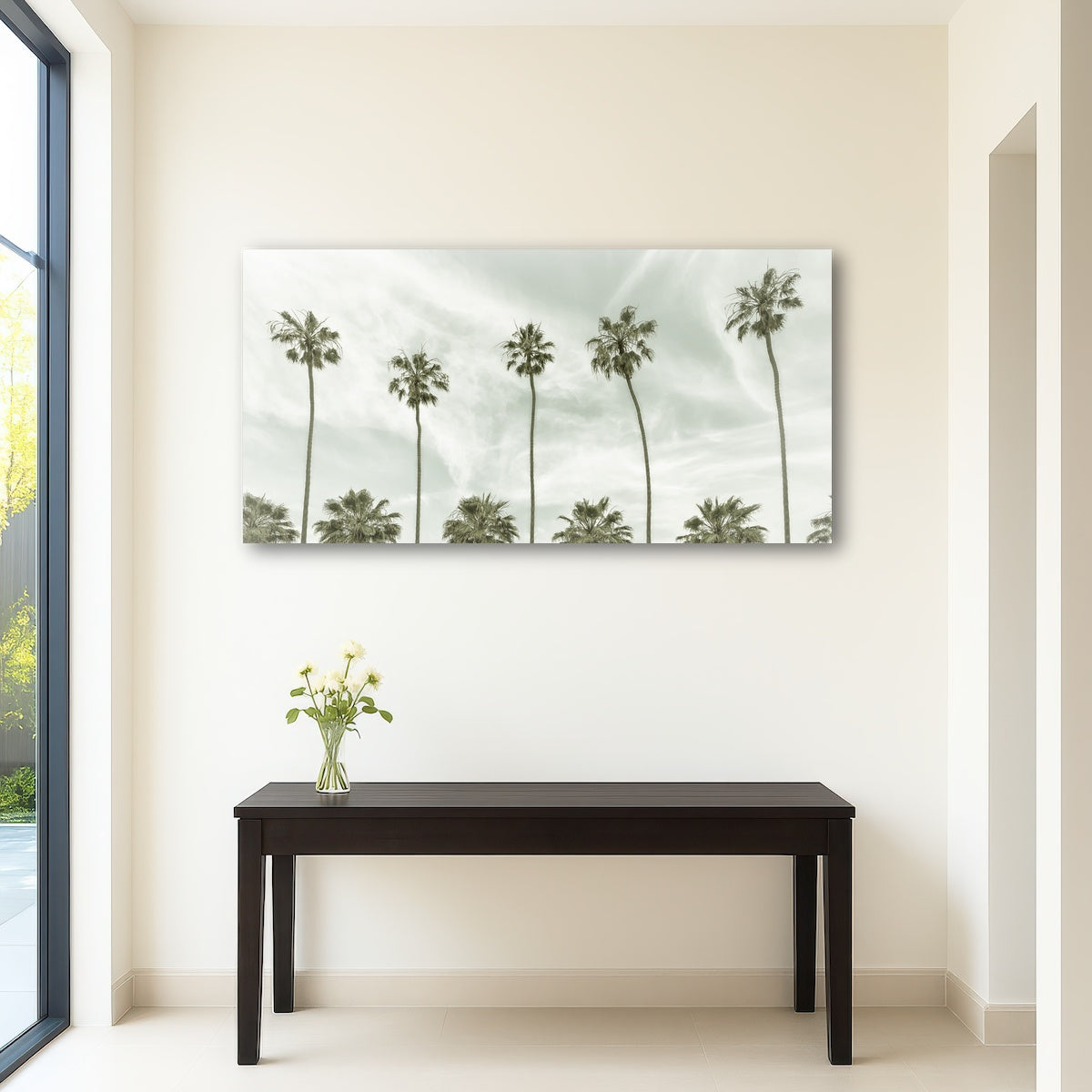 Palm Trees and Clouds Wall Art