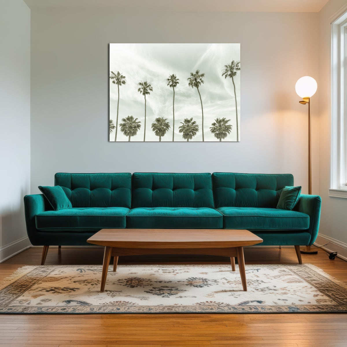 Palm Trees and Clouds Wall Art