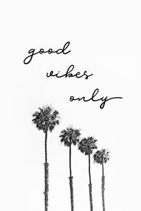 Palm trees - good vibes only Wall Art