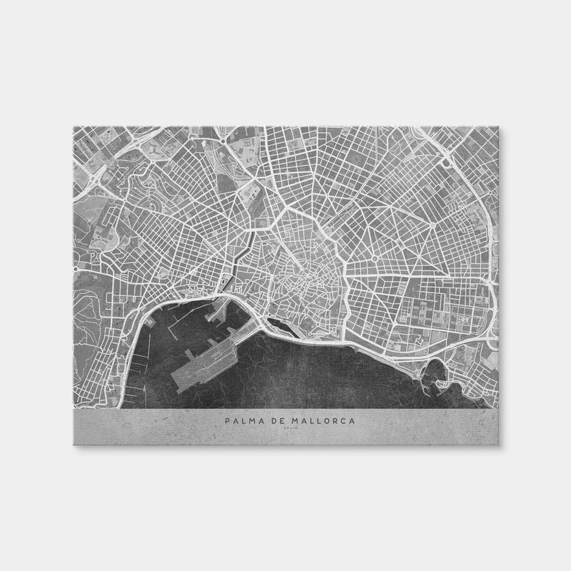 AUTO-MOCKUP WHITE | Palma De Mallorca Map 2 | 1 Piece | Gallery Wrap | group=4x3