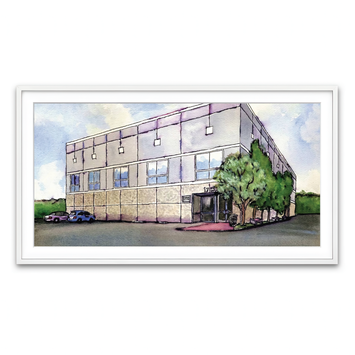 Framed Print 2x1 White