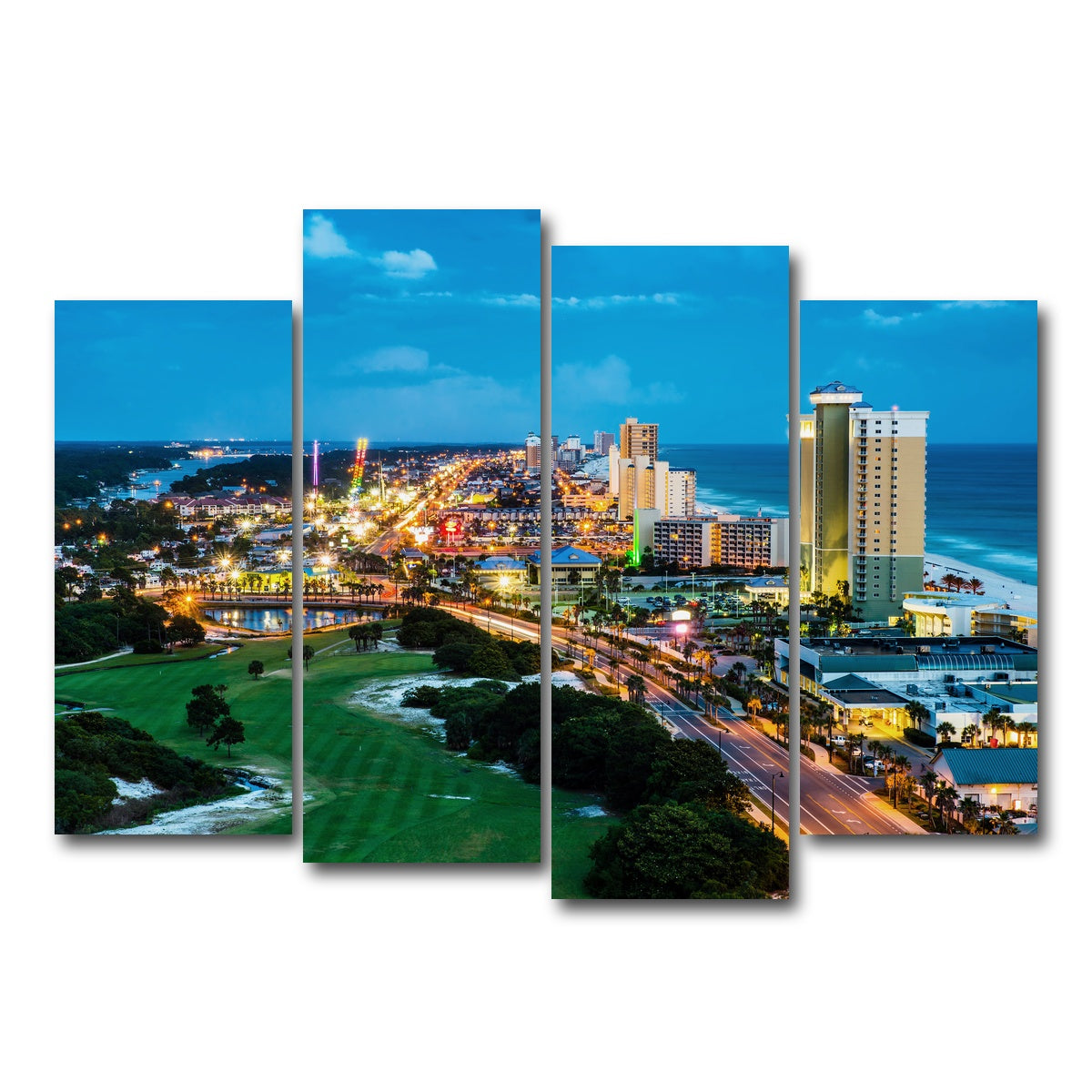 AUTO-MOCKUP WHITE | Panama City Beach | 4 Piece | Gallery Wrap Canvas | group=4_normal