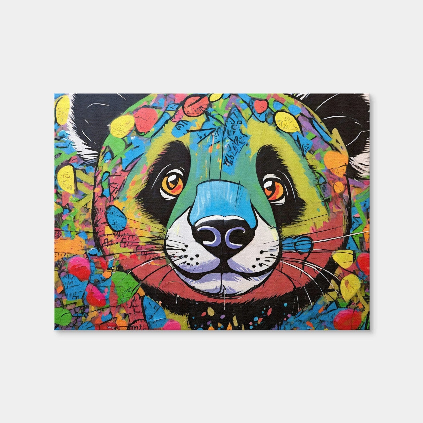 AUTO-MOCKUP WHITE | Panda Graffiti | 1 Piece | Gallery Wrap Canvas | group=4x3