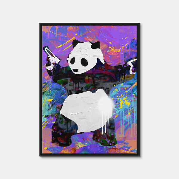 Pandamonium Wall Art — Framed Canvas Format preview