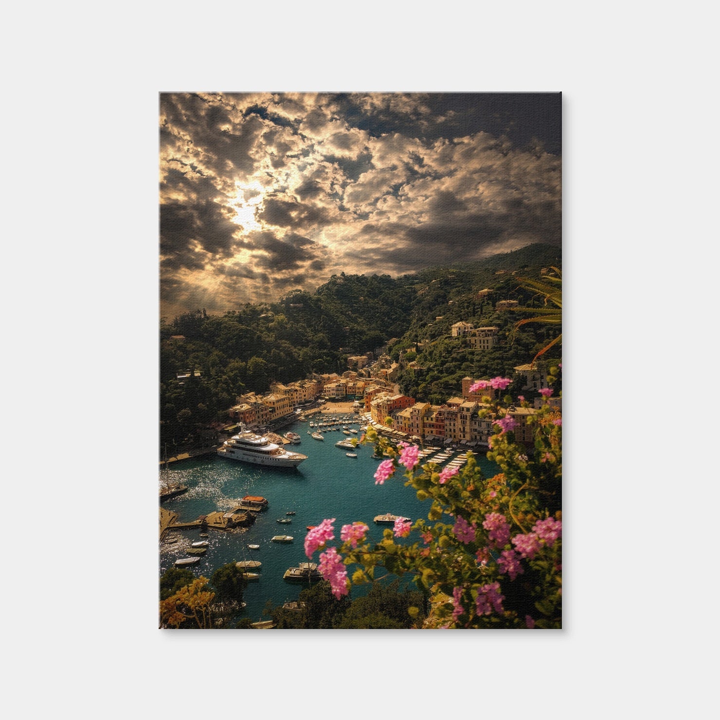 AUTO-MOCKUP WHITE | Panorama Of Portofino | 1 Piece | Gallery Wrap Canvas | group=3x4