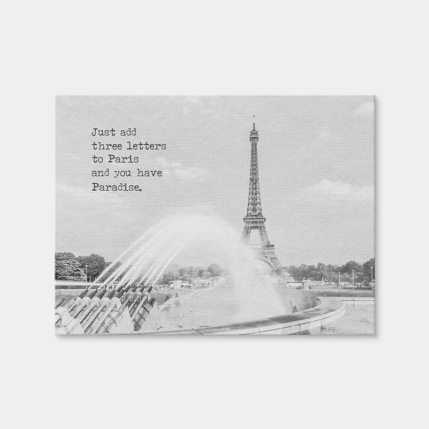 AUTO-MOCKUP WHITE | Paradise - Paris Eiffel Tower | 1 Piece | Gallery Wrap Canvas | group=4x3