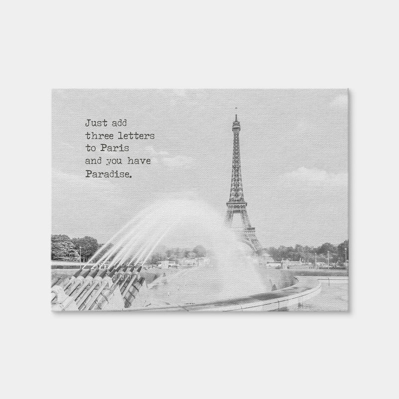 AUTO-MOCKUP WHITE | Paradise - Paris Eiffel Tower | 1 Piece | Gallery Wrap Canvas | group=4x3