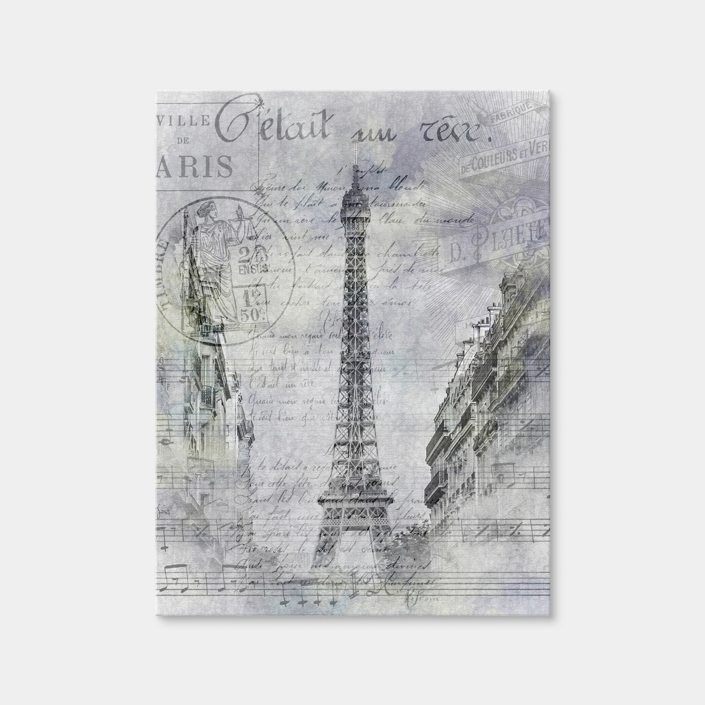 AUTO-MOCKUP WHITE | Paris Collage | 1 Piece | Gallery Wrap | group=3x4