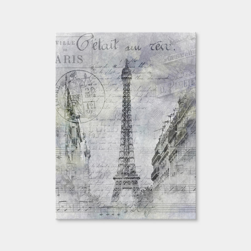 AUTO-MOCKUP WHITE | Paris Collage | 1 Piece | Gallery Wrap | group=3x4