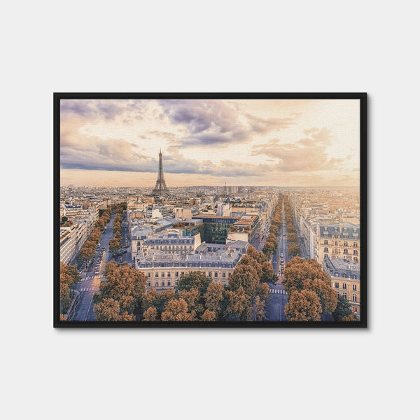 Paris Sunset Wall Art — Framed Canvas Format preview