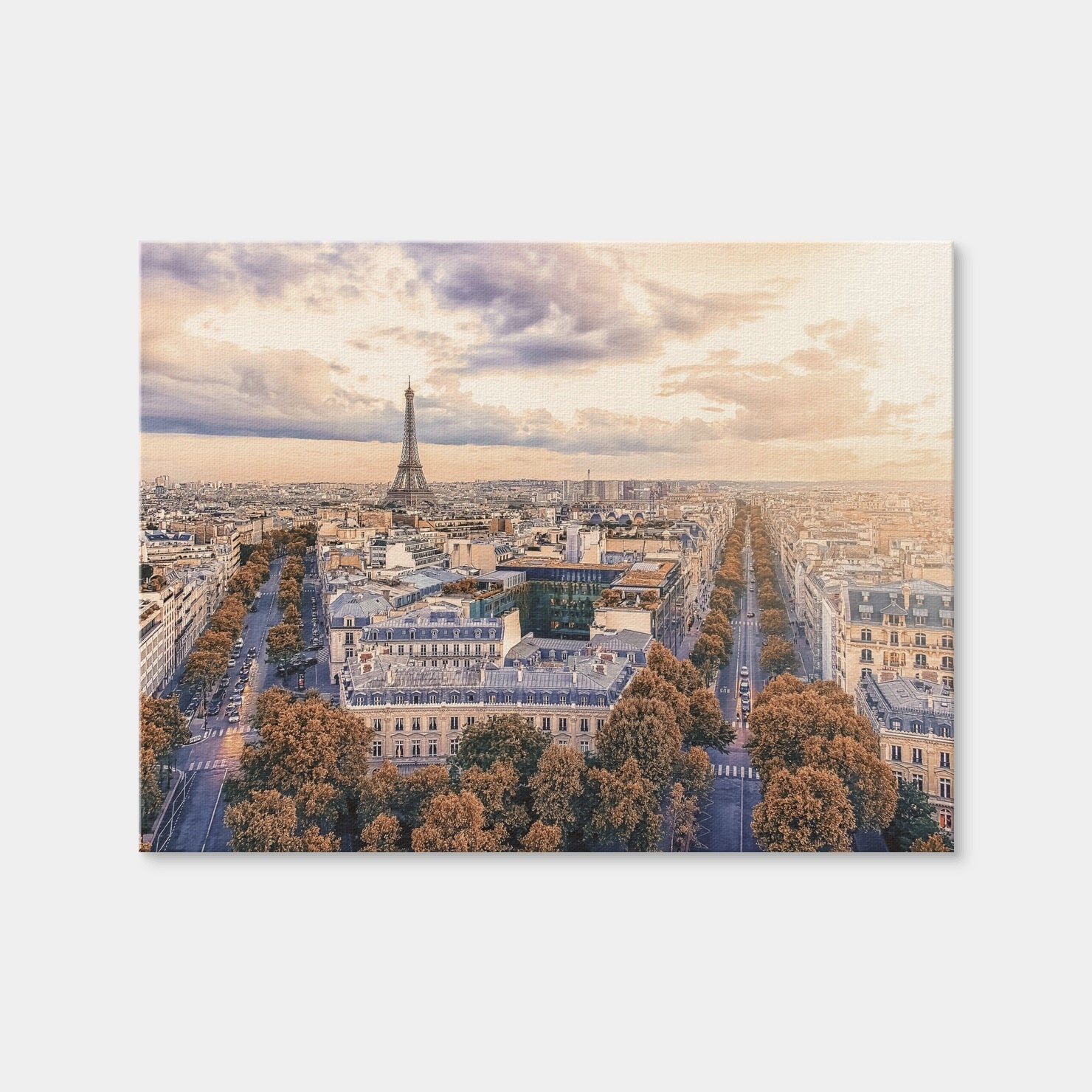AUTO-MOCKUP WHITE | Paris Sunset | 1 Piece | Gallery Wrap | group=4x3