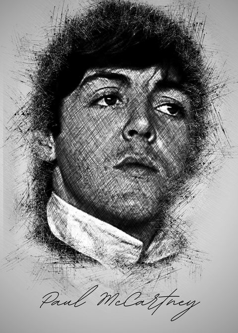 Paul McCartney Sketch Wall Art
