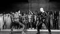 Paul Vs. Feyd Rautha Grayscale Wall Art