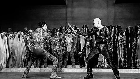 Paul Vs. Feyd Rautha Grayscale Wall Art