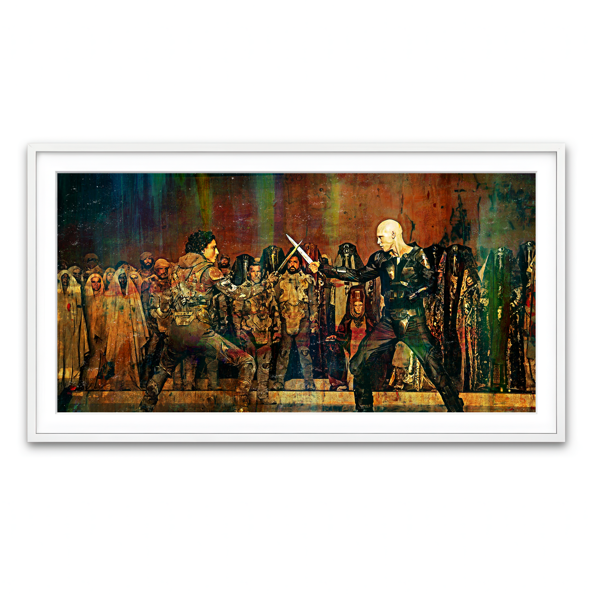 Framed Print 2x1 White