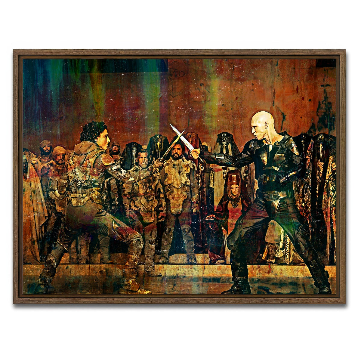 AUTO-MOCKUP WHITE | Paul Vs. Feyd Rautha | 1 Piece | Walnut Framed Canvas | group=4x3