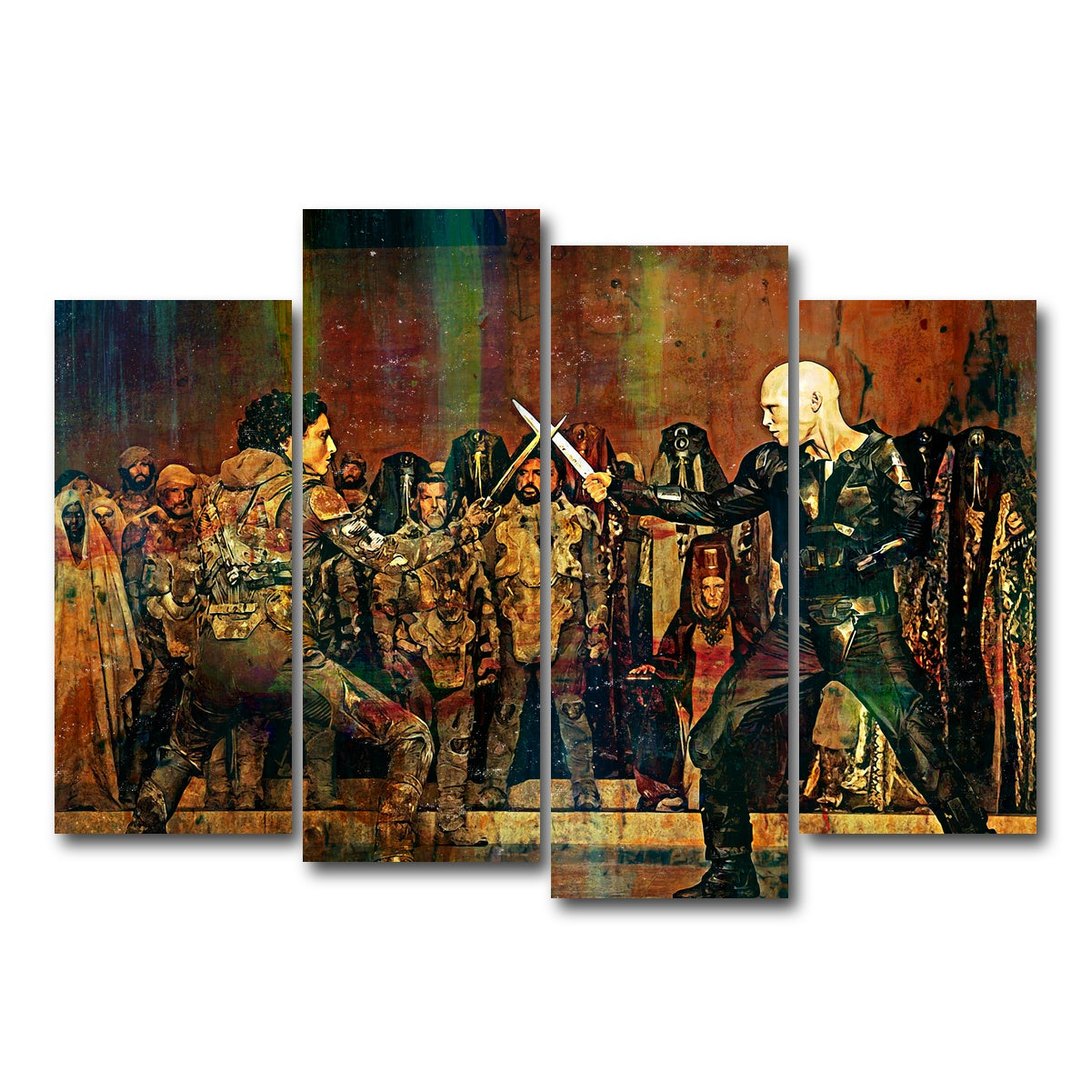 AUTO-MOCKUP WHITE | Paul Vs. Feyd Rautha | 4 Piece | Gallery Wrap Canvas | group=4_normal