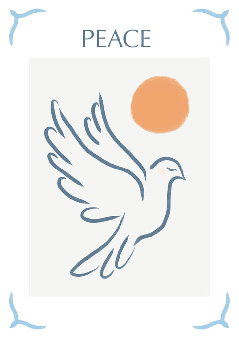 Peace Blue Wall Art