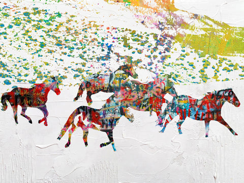 Peace Horse in the Snow Wall Art