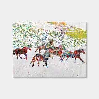 AUTO-MOCKUP WHITE | Peace Horse in the Snow | 1 Piece | Gallery Wrap Canvas | group=4x3