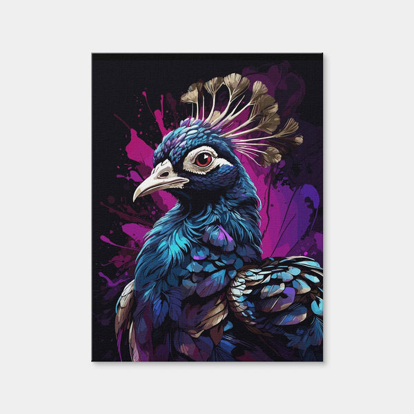 Peacock Animal Colorful Wall Art — Canvas Wrap Format preview