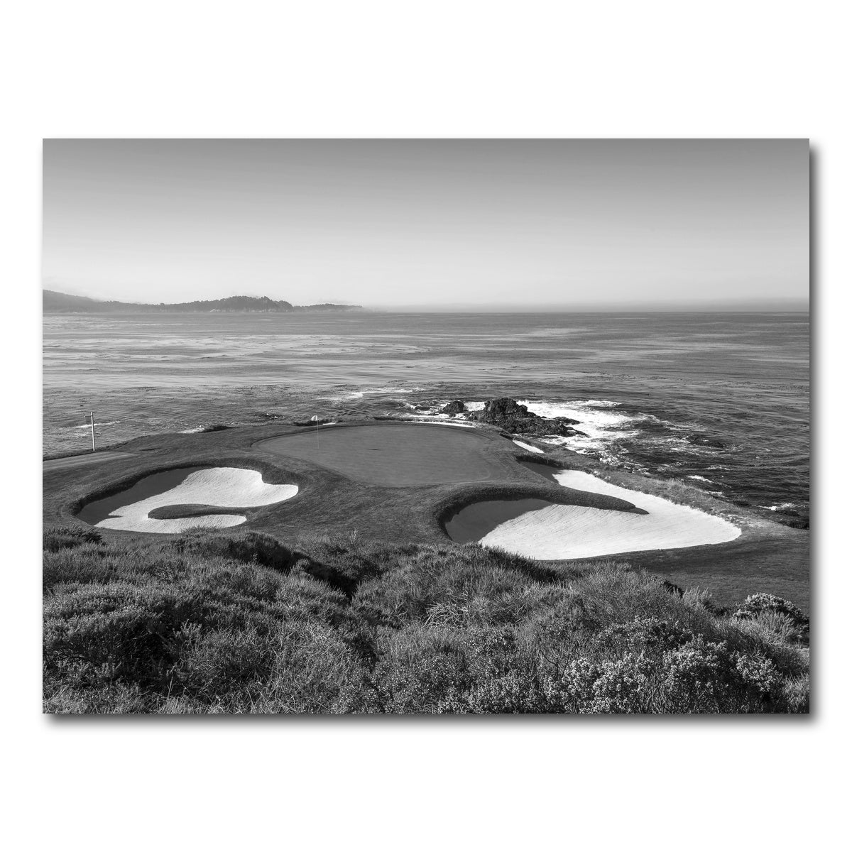 AUTO-MOCKUP WHITE | Pebble Beach Grayscale | 1 Piece | Gallery Wrap Canvas | group=4x3