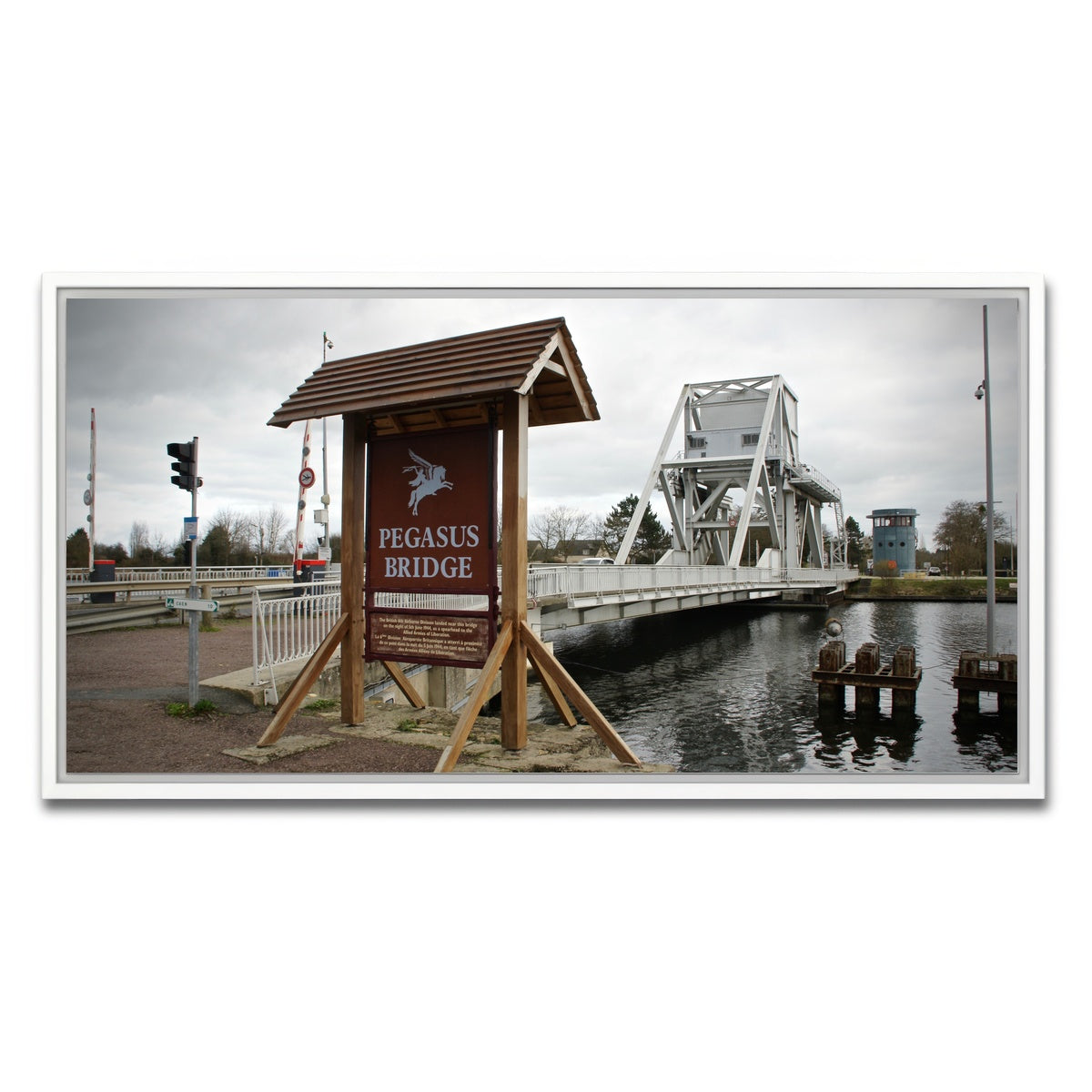 AUTO-MOCKUP WHITE | Pegasus Bridge | 1 Piece | White Framed Canvas | group=2x1