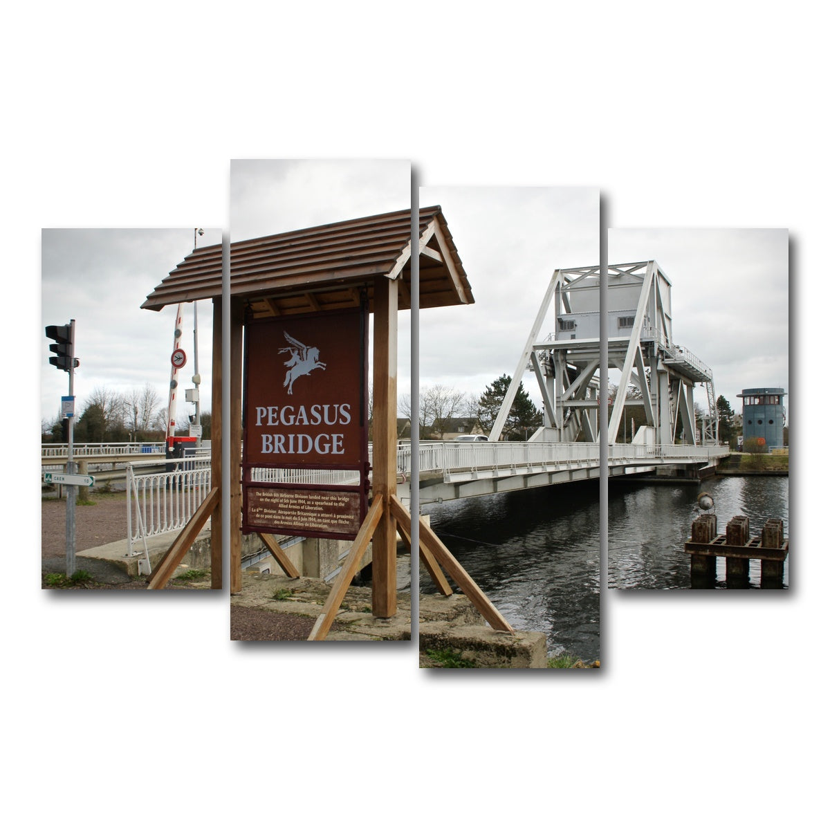 AUTO-MOCKUP WHITE | Pegasus Bridge | 4 Piece | Gallery Wrap Canvas | group=4_short