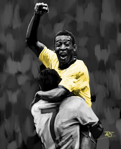 Pele Wins the World Cup Wall Art