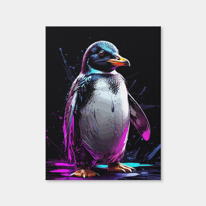 AUTO-MOCKUP WHITE | Penguin Animal Colorful | 1 Piece | Gallery Wrap Canvas | group=3x4