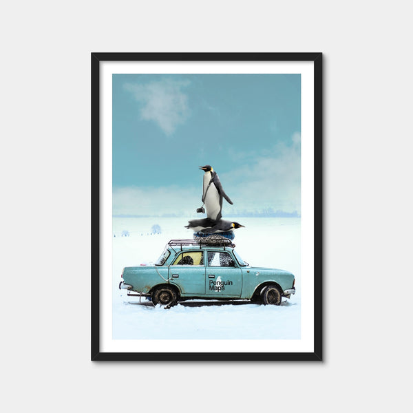 Penguin Maps Wall Art — Framed Print Format preview